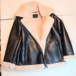 Sanctuary Faux Leather Shearling Jacket